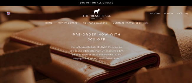 The Frenchie Co. Homepage