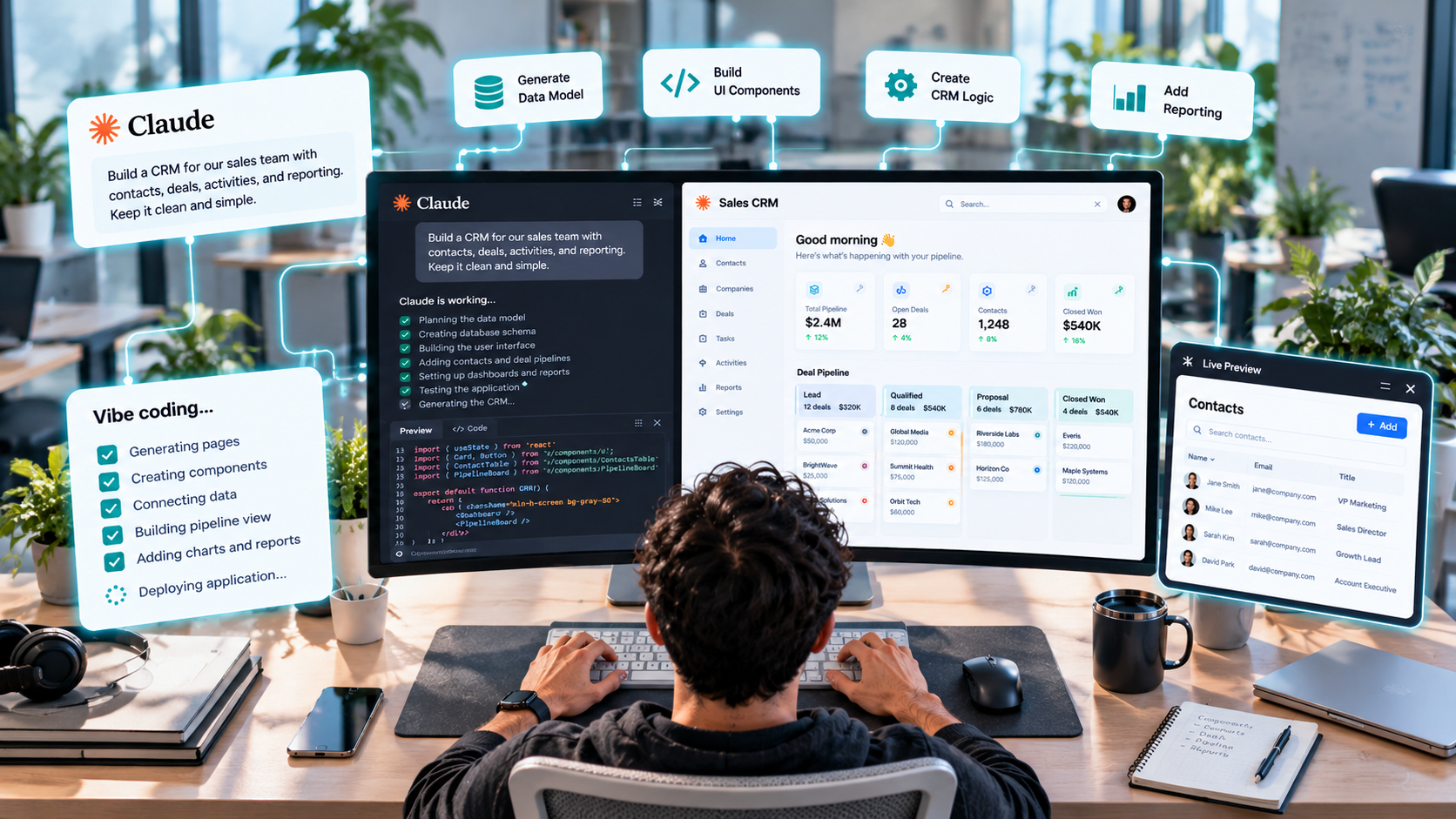 Claude-Powered CRM Workspace