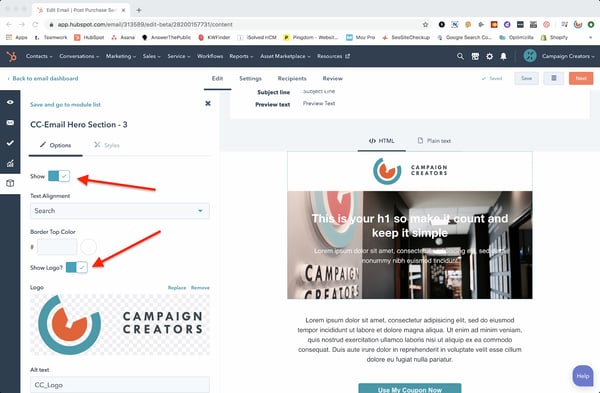 Hide Using Toggle Bar