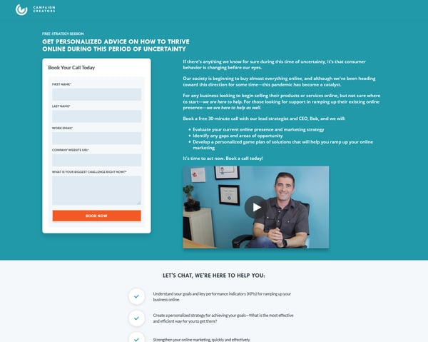 campaign-creators-free-strategy-call-landing-page