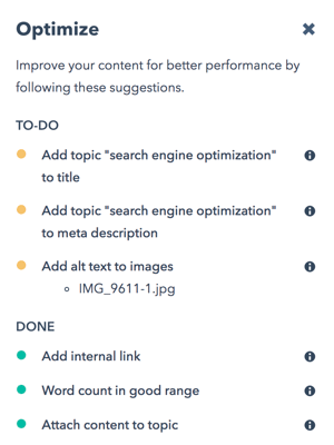 hubspot seo optimizer