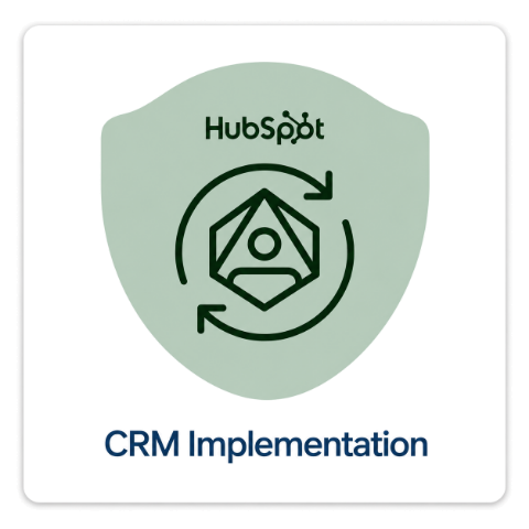 HubSpot accreditation badge: CRM Implementation