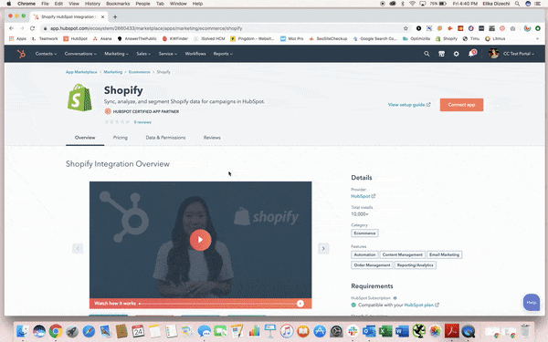 Shopify integration