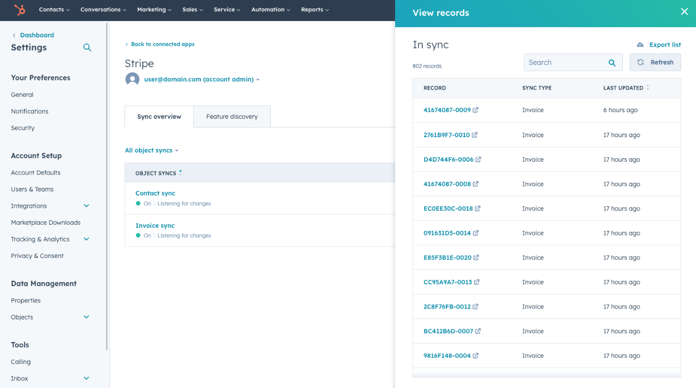 hubspot-stripe-integration-contact-and-invoice-records