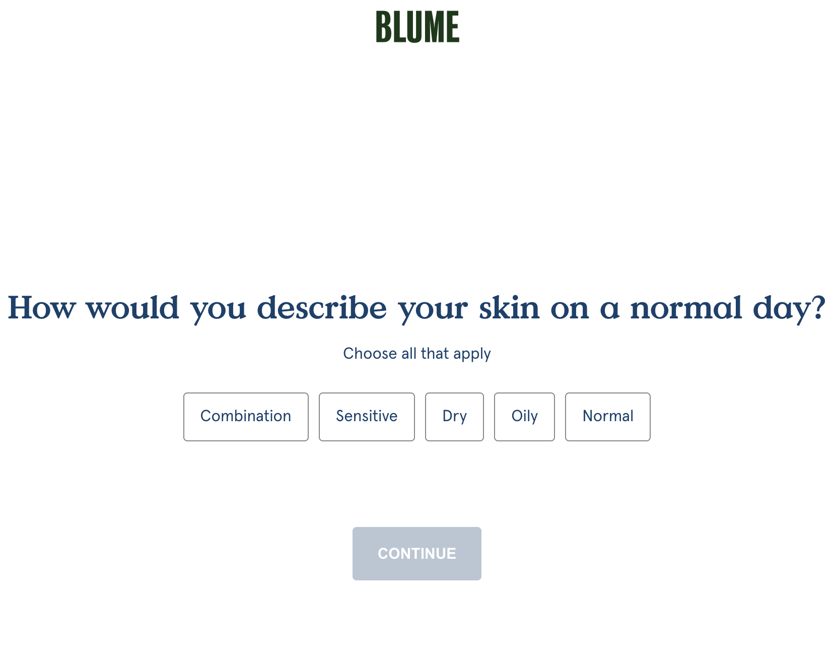 blume-use-skincare-quiz-for-personalization-and-collecting-leads