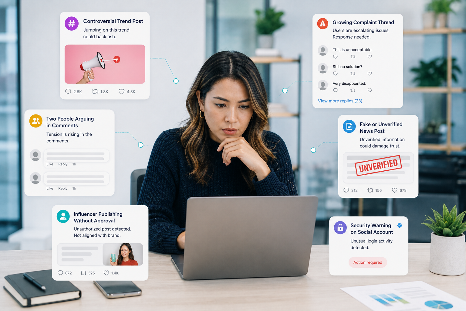 marketer-analyzing-social-media-mistakes-that-create-brand-risk