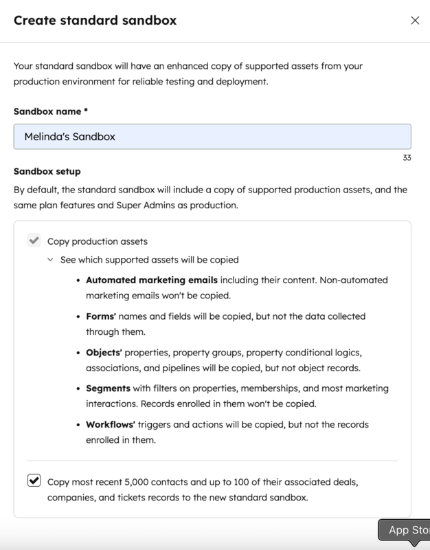 create-standard-sandbox-in-hubspot