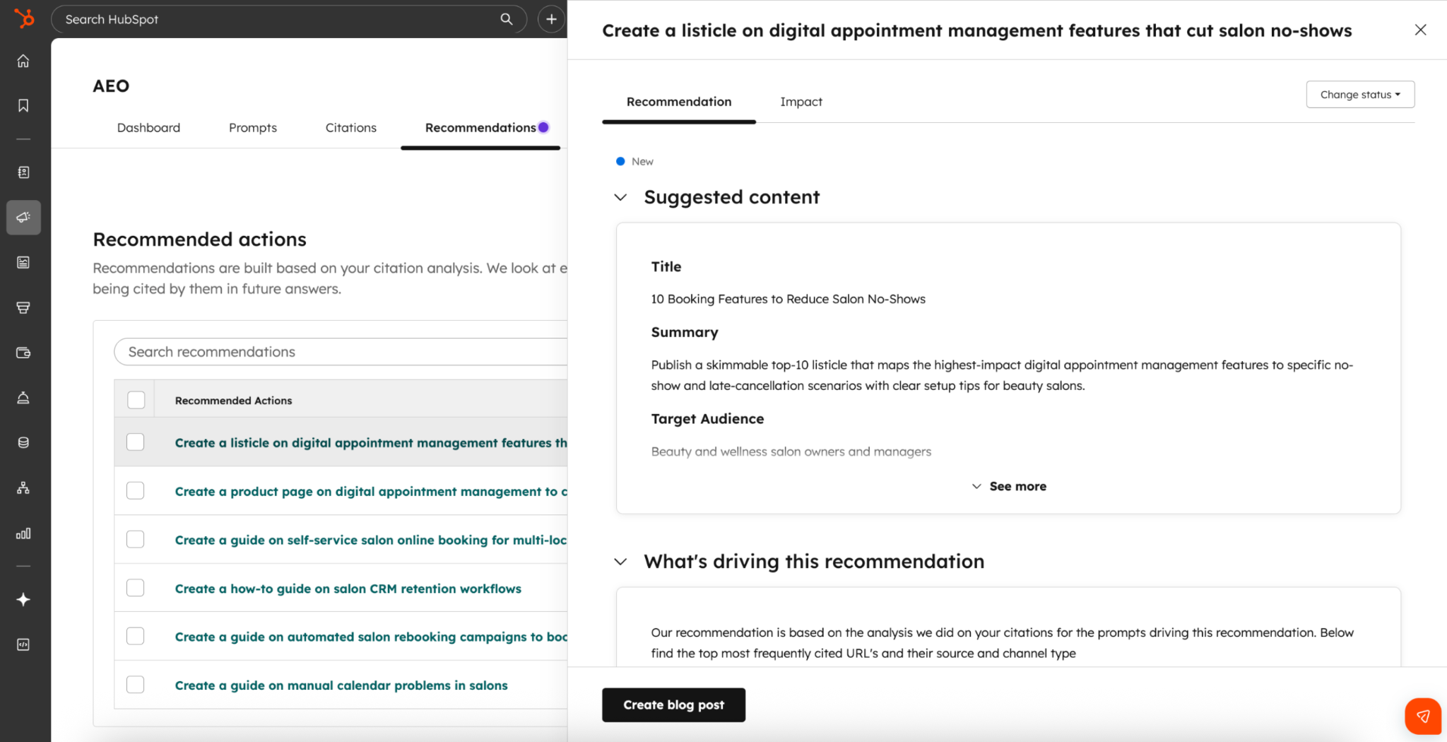 hubspot-aeo-recommended-action-content-creation