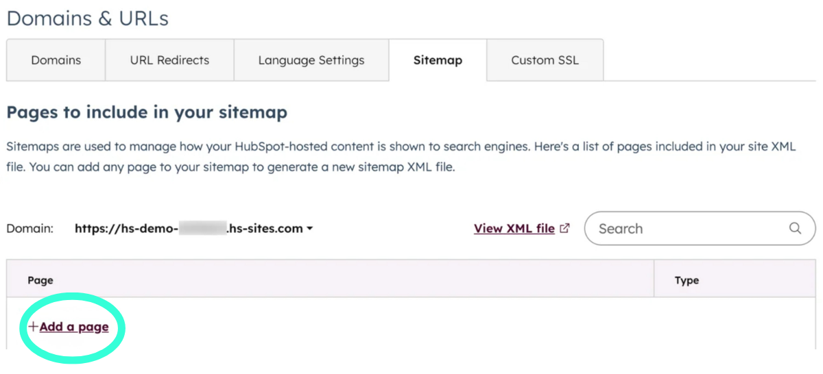 hubspot-domains-urls-sitemap