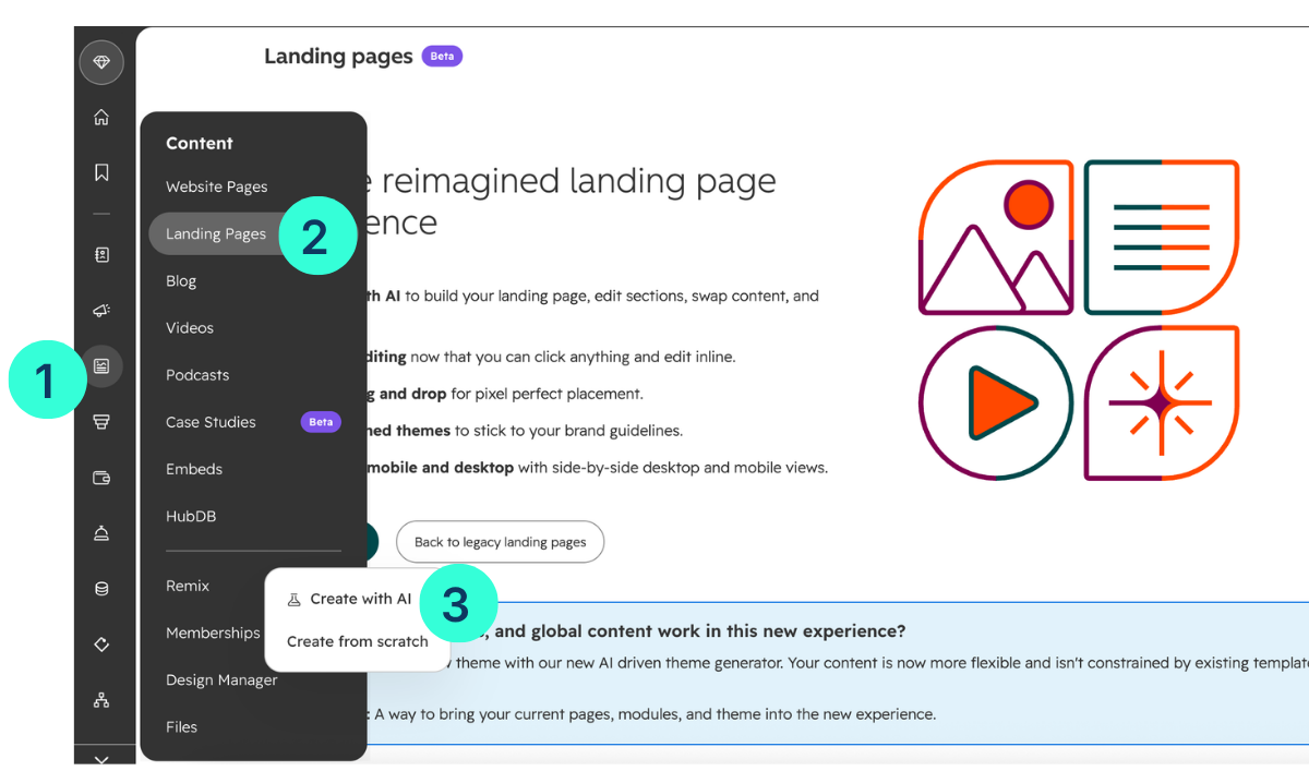 hubspot-create-landing-page