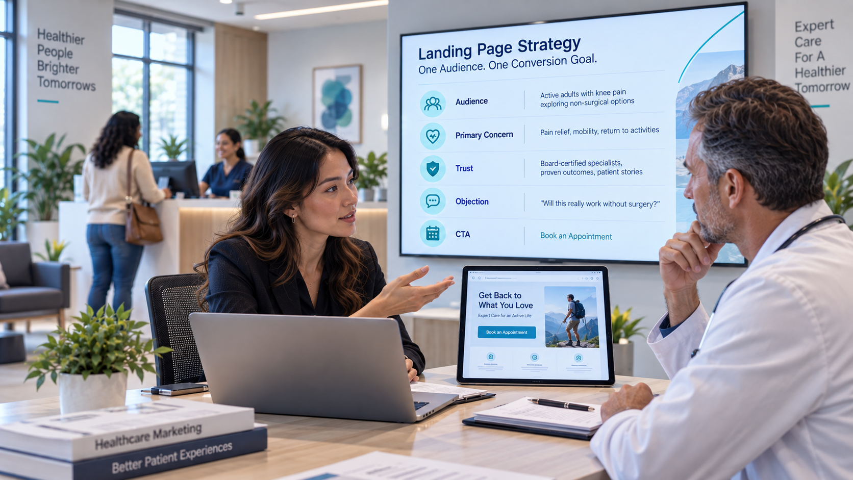 professionals-discussing-landing-page-strategy