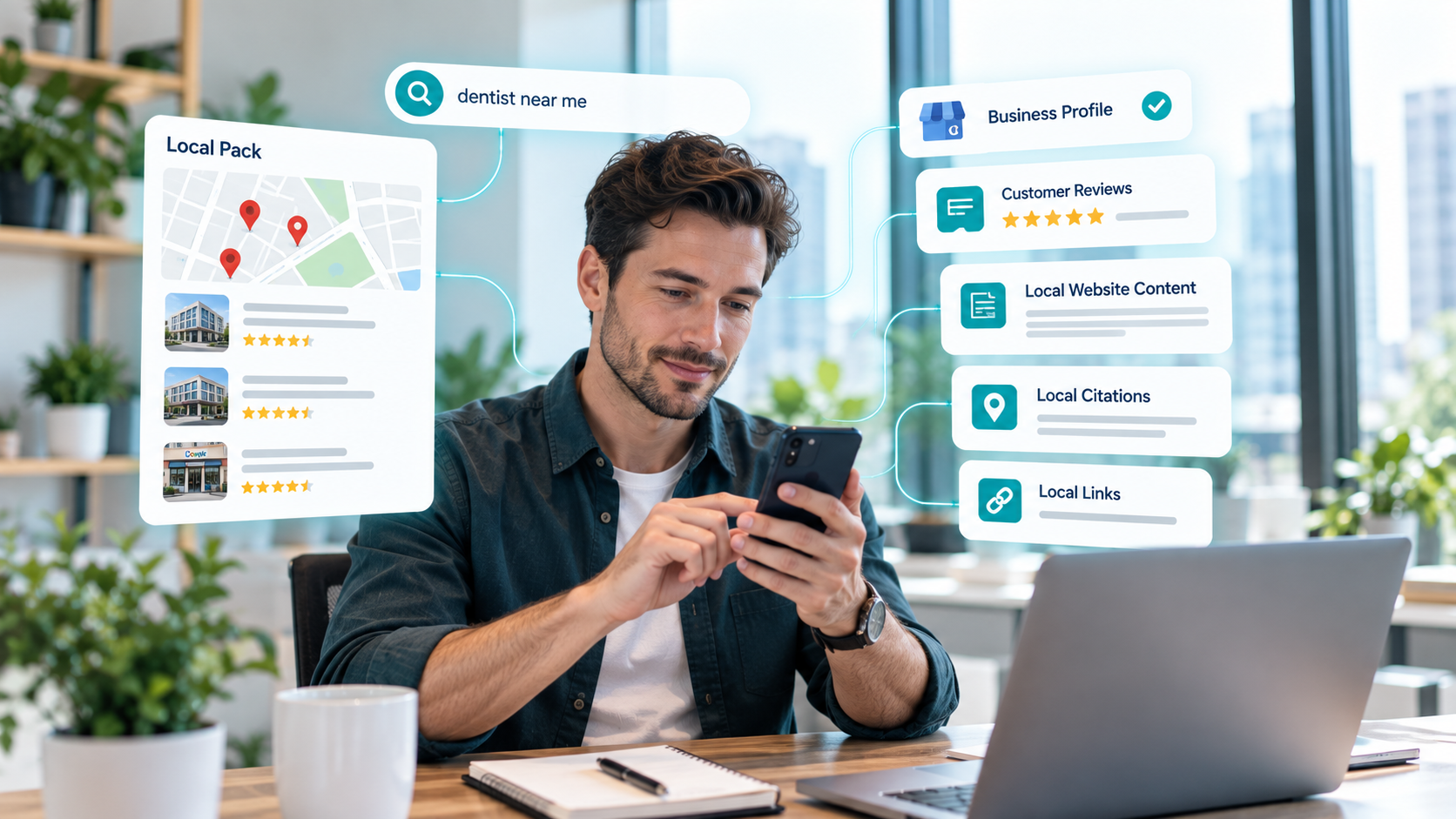 man-searching-local-seo-on-smartphone