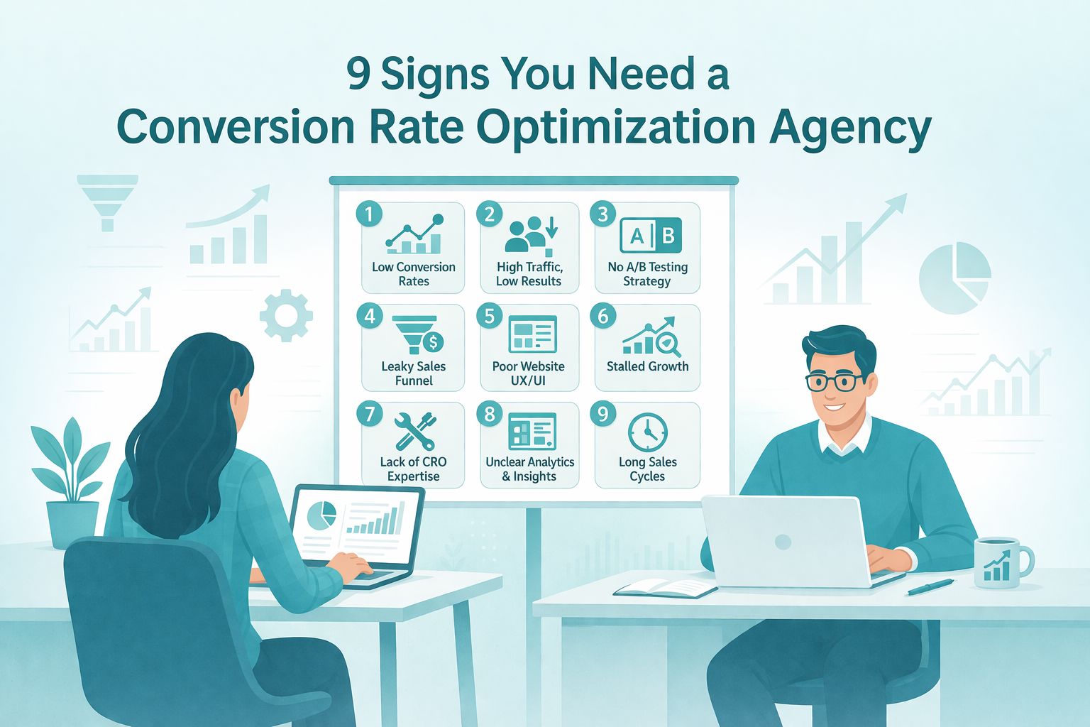 Watch for these signs that suggest it's time to enlist a conversion rate optimization agency.