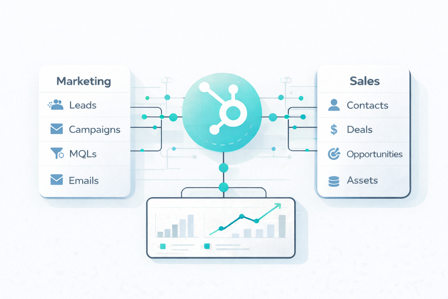 Unify marketing and sales data in HubSpot with clear definitions, clean architecture, and aligned reporting. Improve pipeline visibility and decision-making.