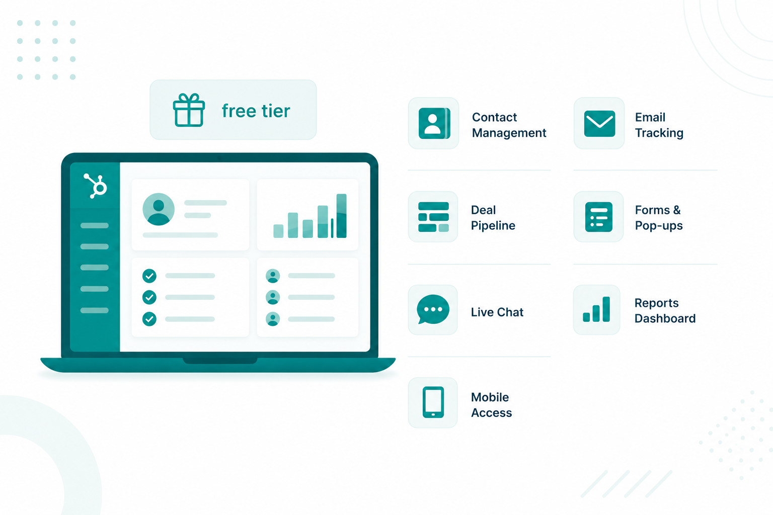 HubSpot Free CRM includes contact management, deals, forms, and email tools for up to 1,000 contacts and 2 users. See what you get and how to set it up.
