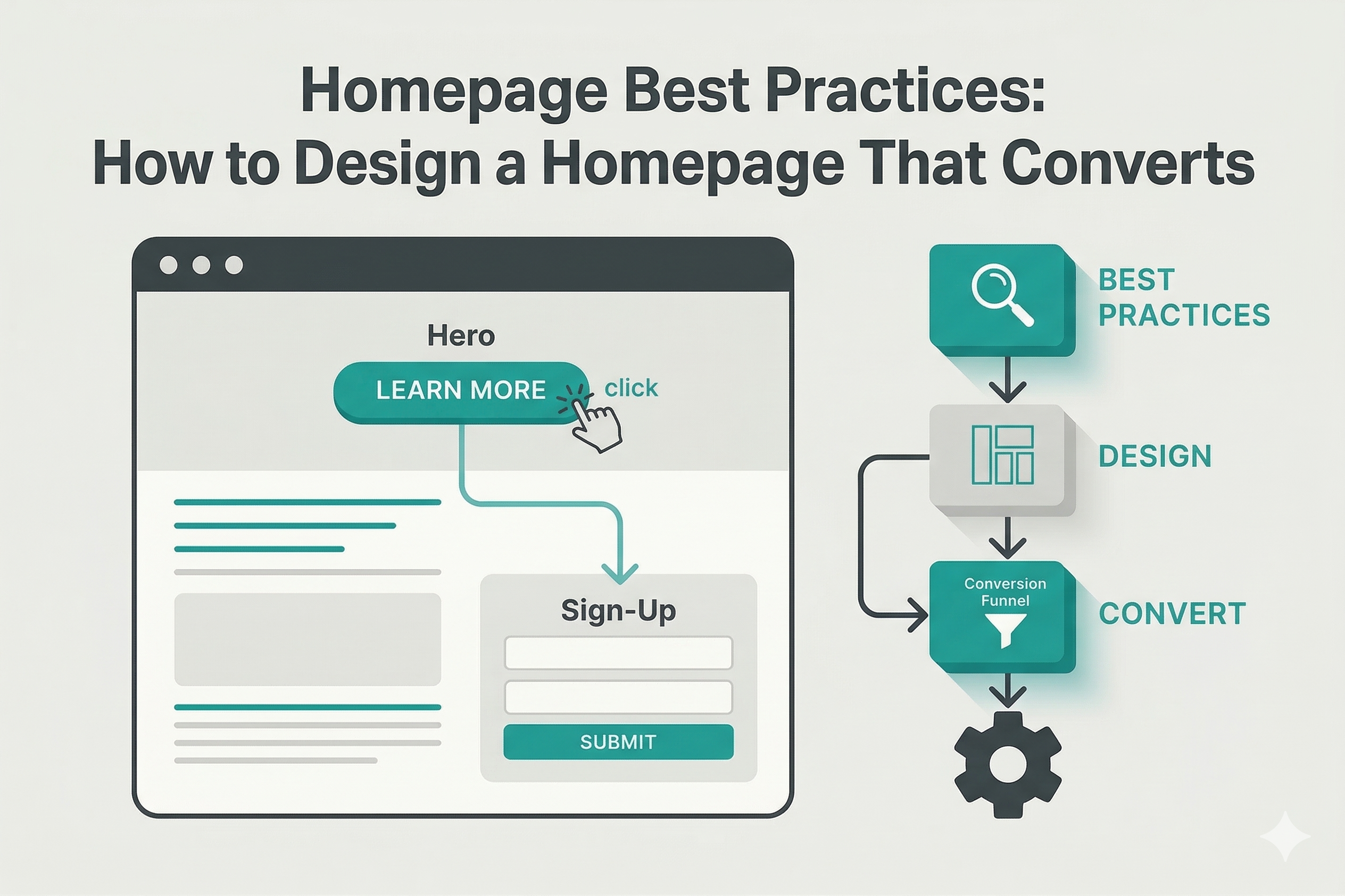 Remove friction from your homepage. Improve messaging, CTAs, and layout to keep visitors engaged and moving forward.