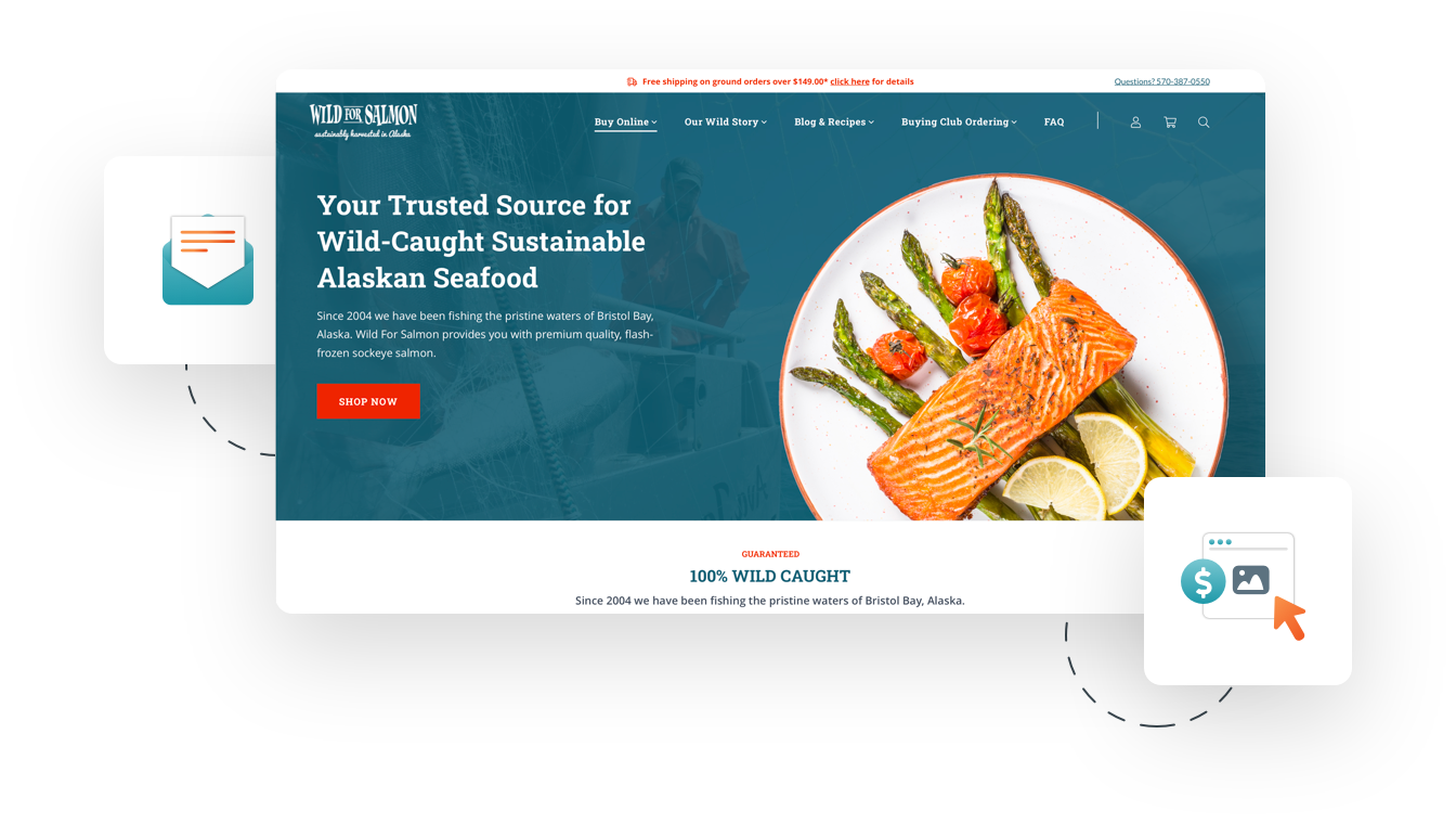 Wild for salmon page design