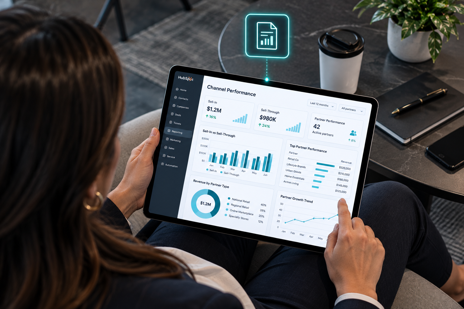 Professional Tablet Analytics Dashboard