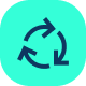Arrows Cycle_40px_teal_light